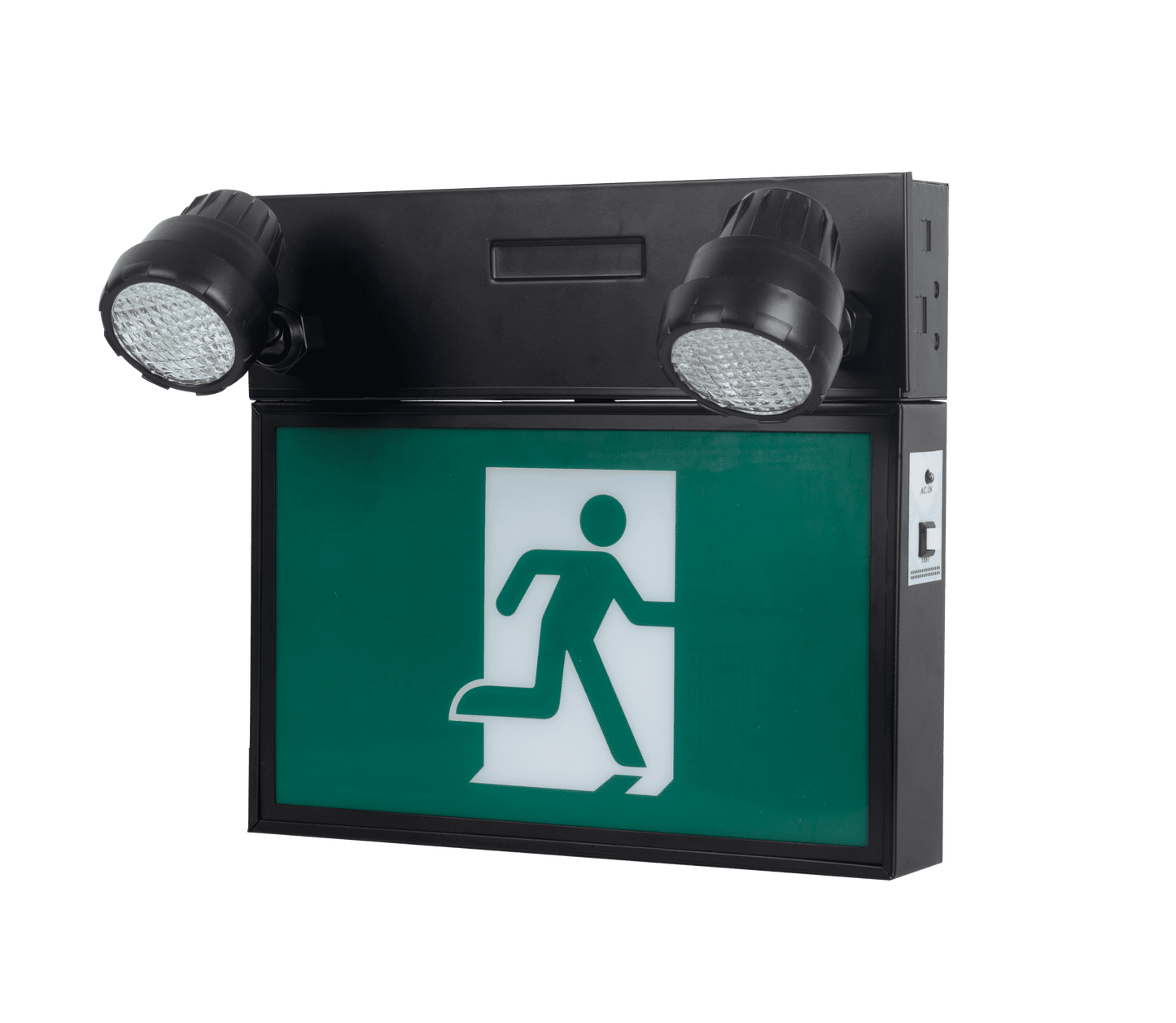 Votatec Remote Capable Steel Emergency Light & Running Man Combo CR-7029B 2x2W 120-347V