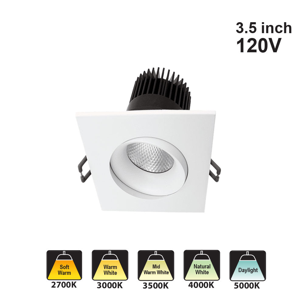 Votatec 3.5″ Regressed Gimbal – 5Way CCT Adjustable VO-SP3.5W12-120-D-5WAY 120V 12W CCT(2.7K, 3K, 3.5K, 4K, 5K)