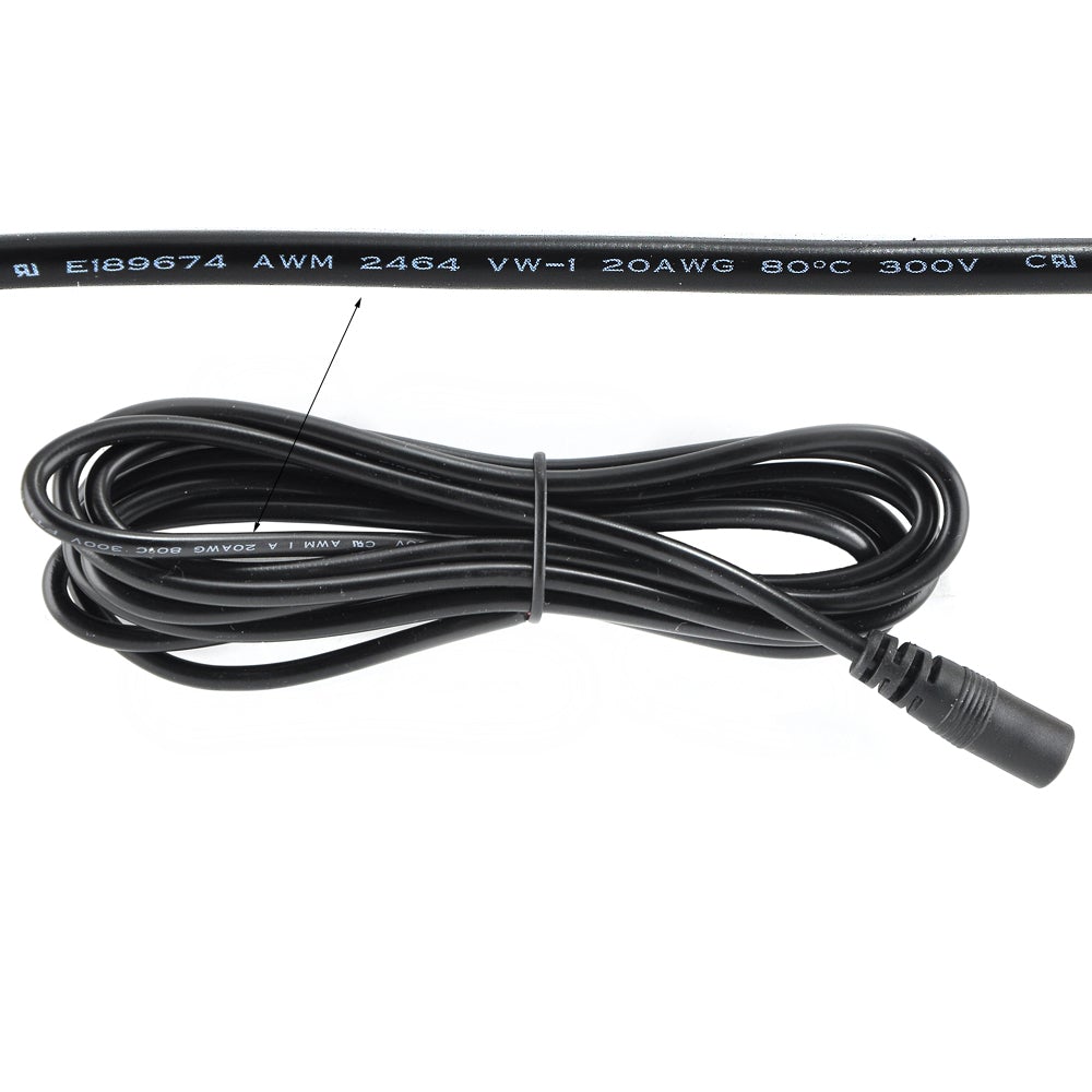 2.1mm Male Connector With 6.5ft (2 Meters) 20AWG Wire Cable