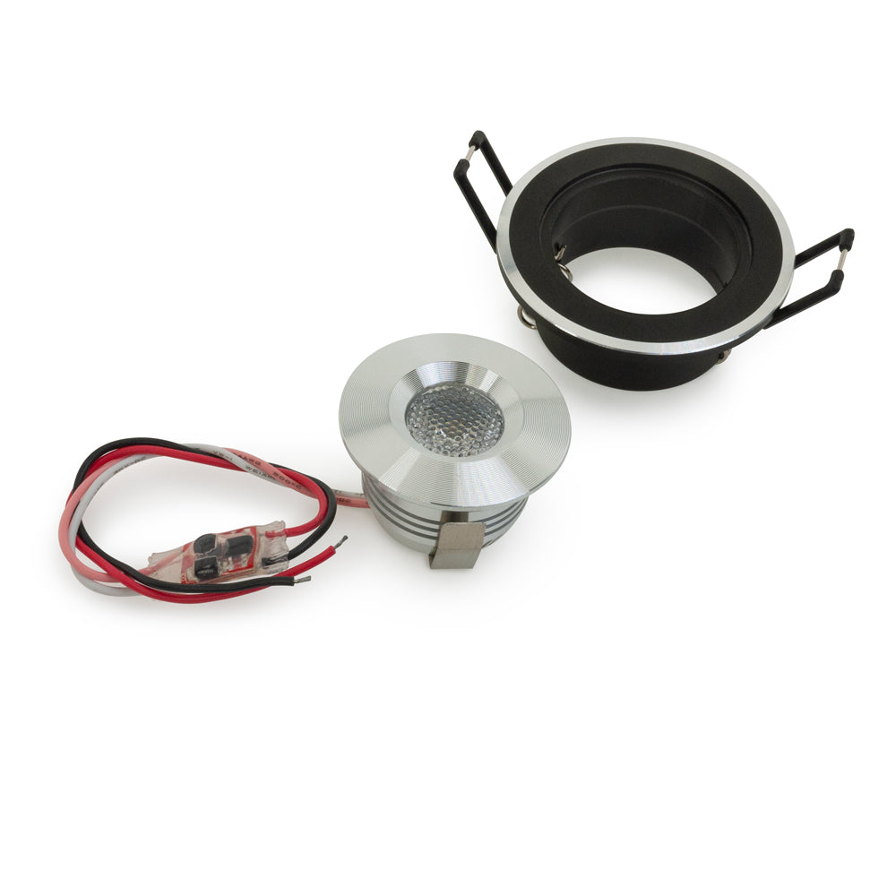 Type 5 1.5 inch Round Downlights/ Ceiling Lights, 12V 1W 3000K(Warm White), gekpower.ca