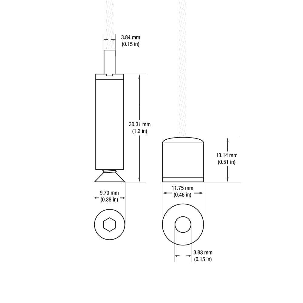 Adjustable Aircraft Cables for Aluminum LED Profiles