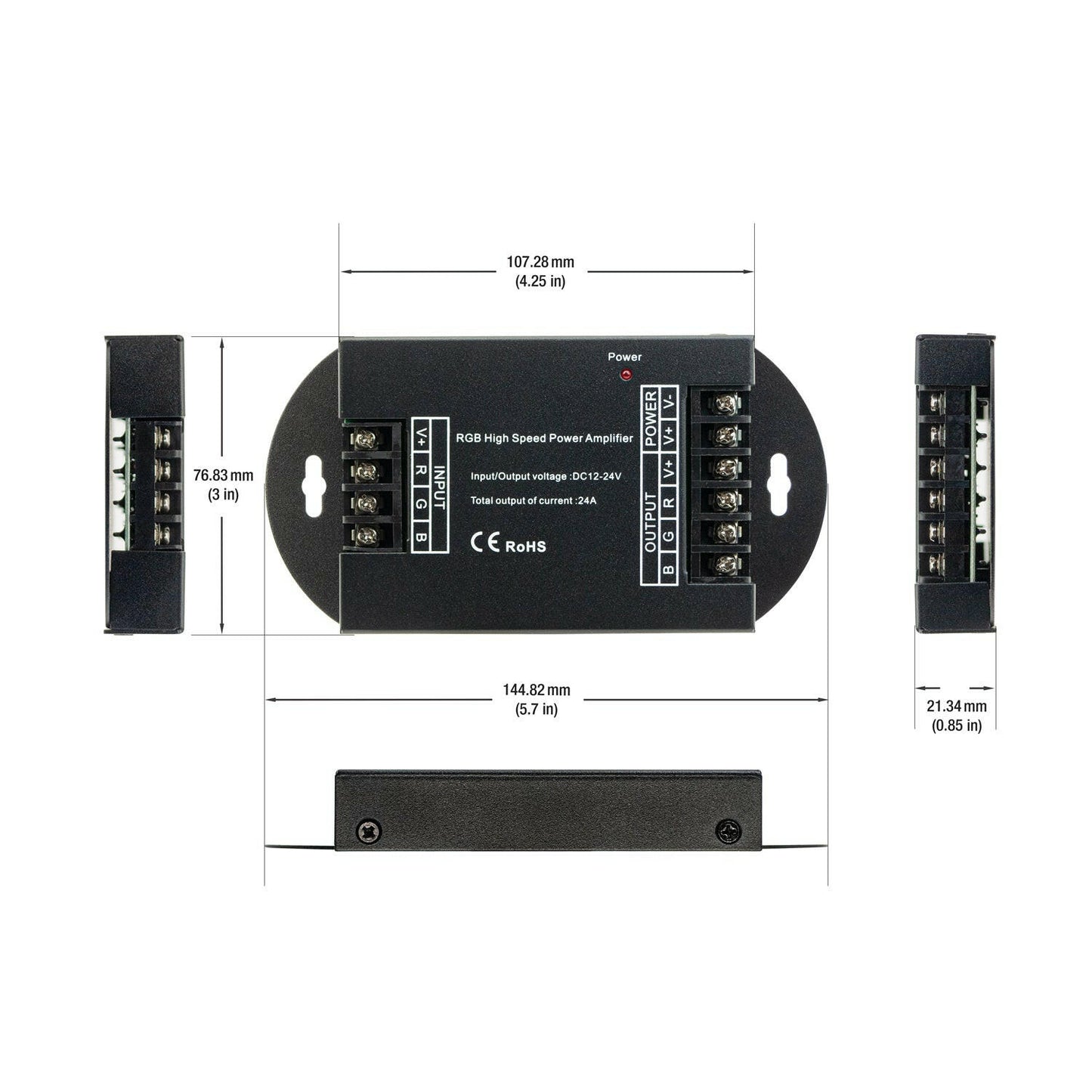 RGB Amplifier 12-24V 8A/Channel