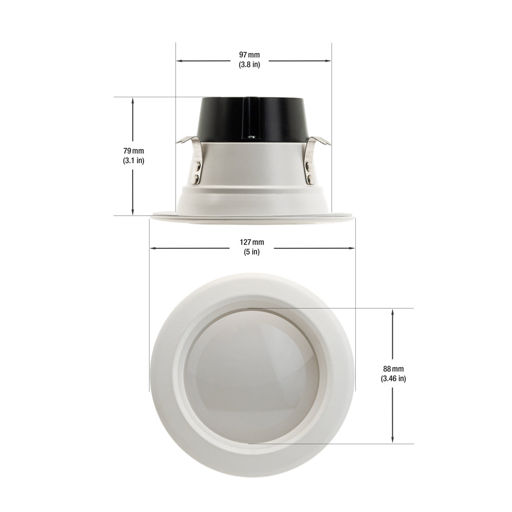 Pack of 20, 4 inch Retrofit Dimmable Recessed LED Downlight / Ceiling Light