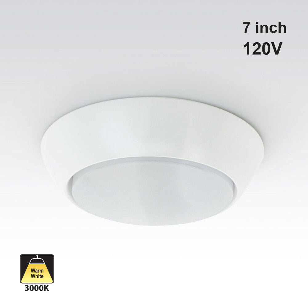 7 inch Dimmable Recessed LED Downlight / Ceiling Light 120V 10W 3000K(Warm White), gekpower