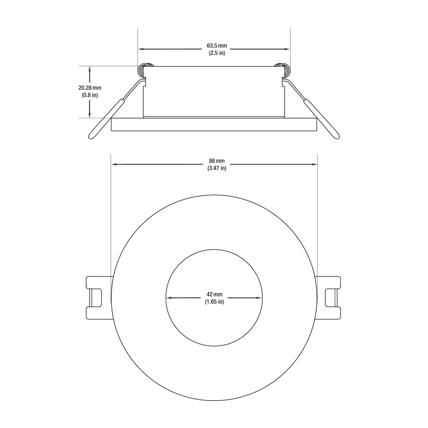VBD-MTR-4C Low Voltage IC Rated Recessed LED Light Fixture, 2.5 inch Round Chrome, mr16 fixture, gekpower