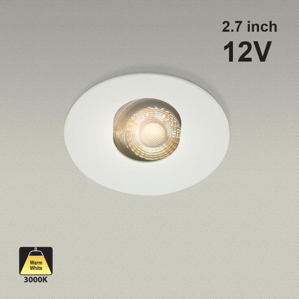 T-57 MR16 Light Fixture (White), 12V 2.75 inch Round White