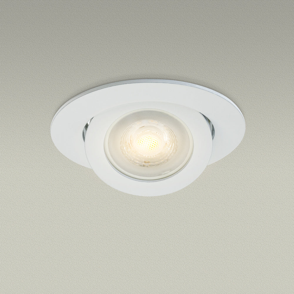 T-55 MR16 Light Fixture (White), 12V 3.5 inch Round White