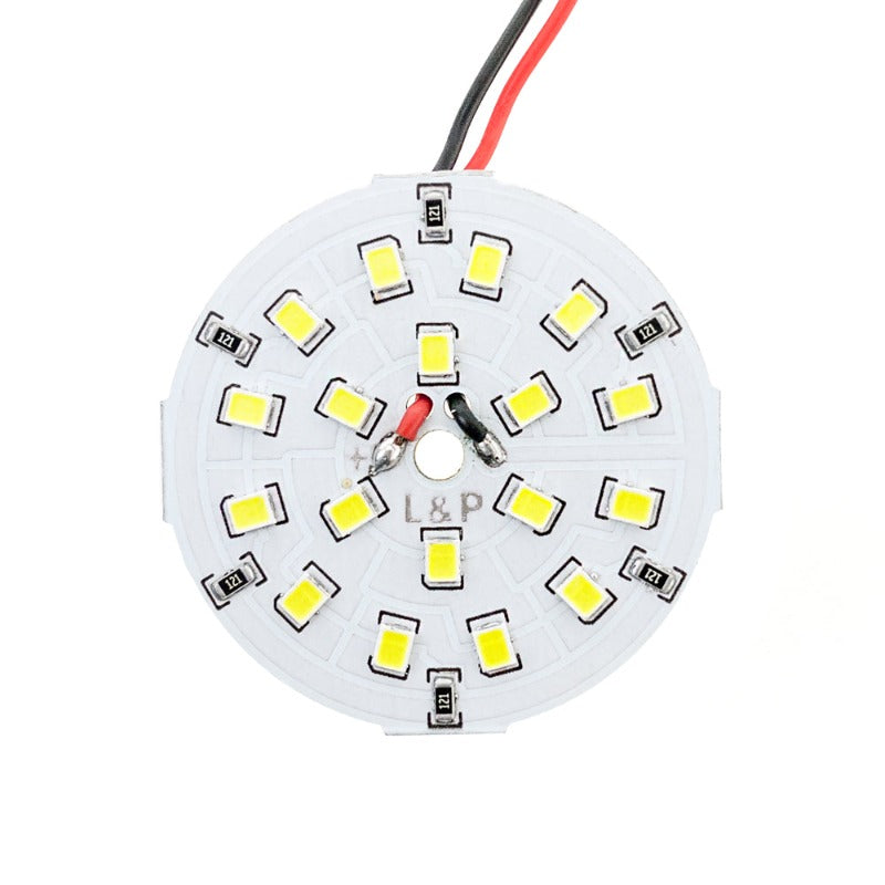 12V Flat Round PCB 18 SMD 3528 Constant Voltage LED 2W 5000-6000K(Cool White)