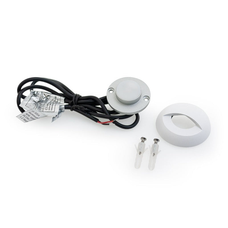 Round LED Step Light/ Pathway Light Eyelid Trim White