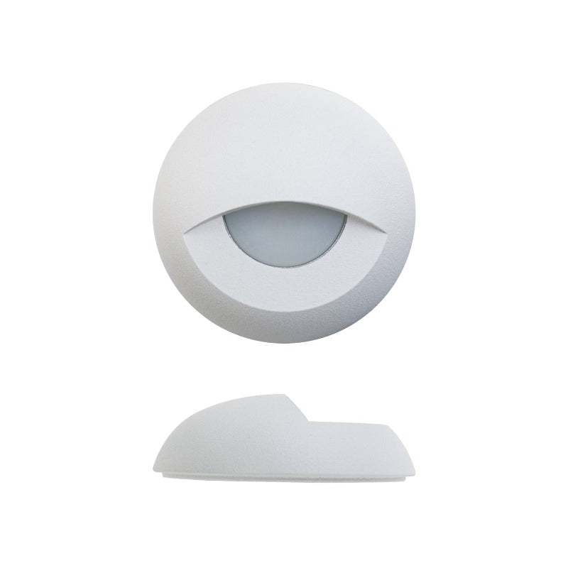 Round LED Step Light/ Pathway Light Eyelid Trim White