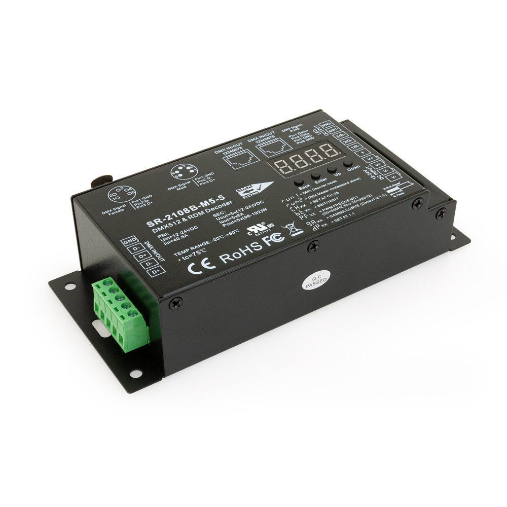 DMX512 and RDM Decoder 5 Channel 12-24V 8A SR-2108B-M5-5