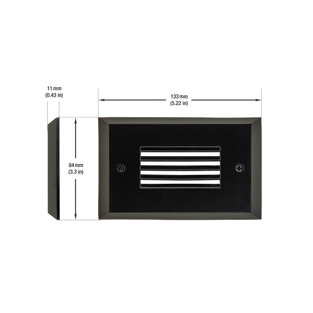 Horizontal Single Gang LED Step Light/ Pathway Light 120V 2W