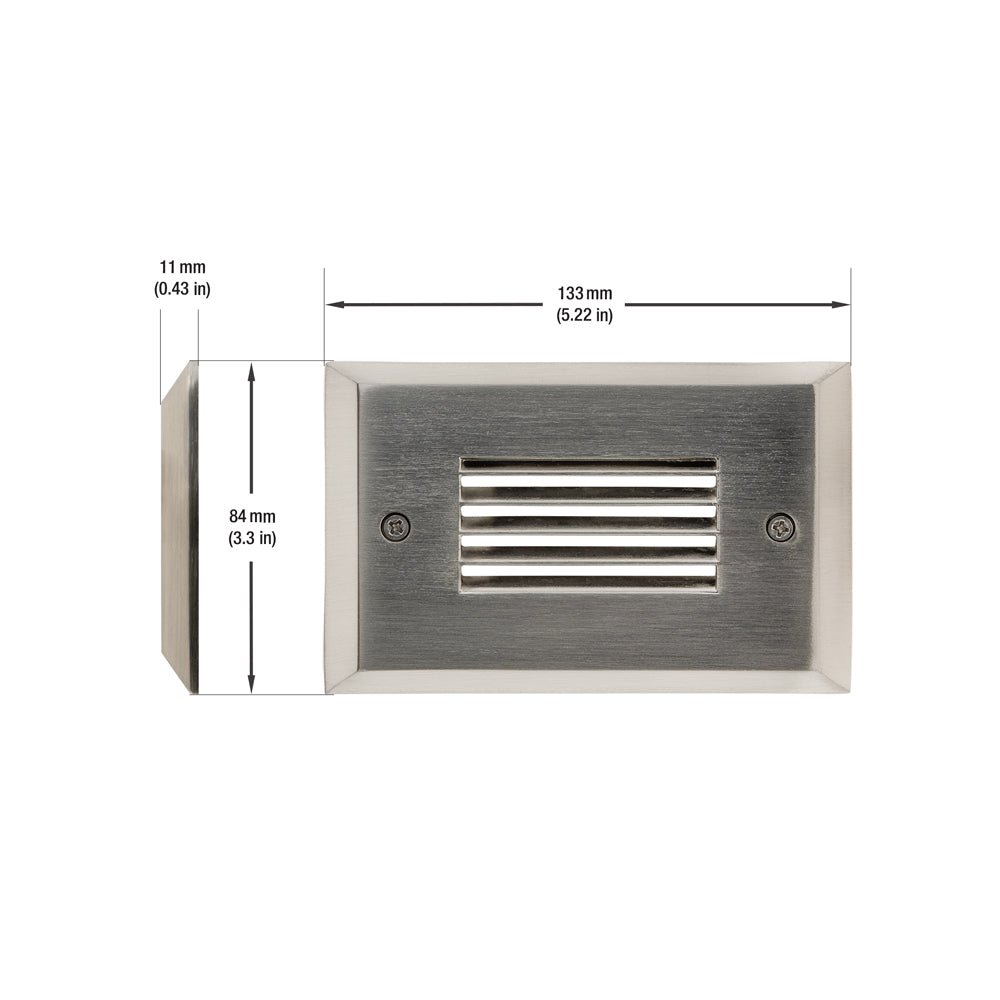 Horizontal RT05HV Single Gang LED Step Light/ Pathway Light