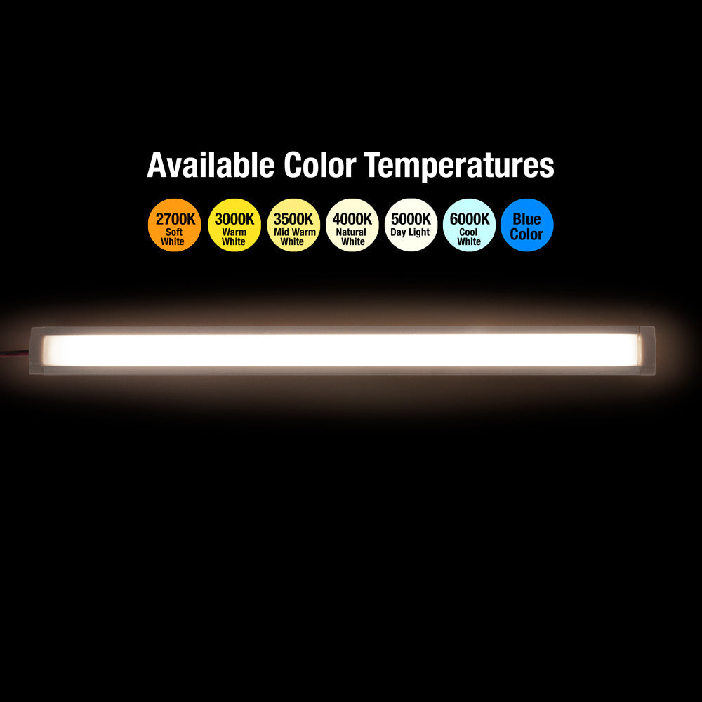 15mm Deep Dot-Free Recessed Aluminum Linear LED light 12V - RF1 - GekPower