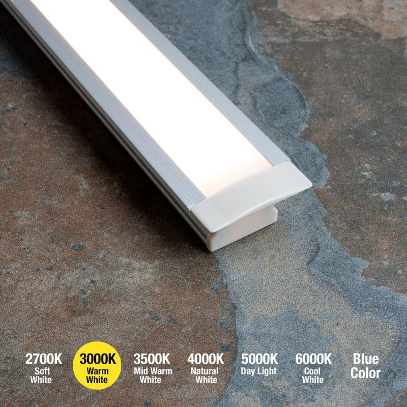 15mm Deep Dot-Free Recessed Aluminum Linear LED light 12V - RF1 - GekPower