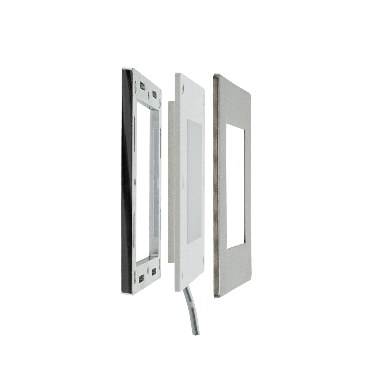 Square Cabinet Puck Light Surface Mount 12V 2.2W Brushed Nickel AD-107T-2.2W-12V, gekpower