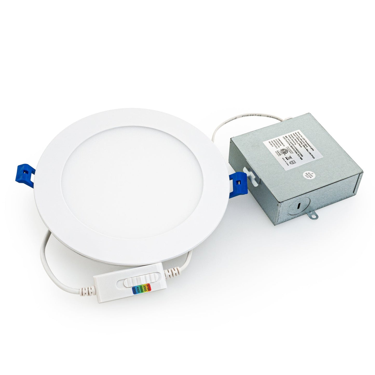 6 inch flat Round Ultrathin Recessed LED Downlight / Ceiling Light LED-6-S12W-5CCTWH, 120V 12W 5CCT(2.7K, 3K, 3.5K, 4K, 5K), gekpower