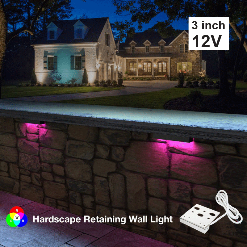 3 inch Color Changing Hardscape Retaining Wall Light