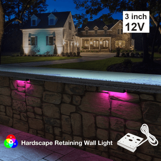 3 inch Color Changing Hardscape Retaining Wall Light