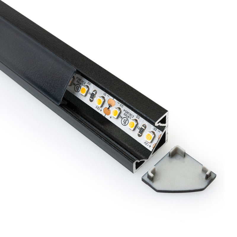 Corner Mount Black Aluminum Linear LED light 12V - C2B - GekPower