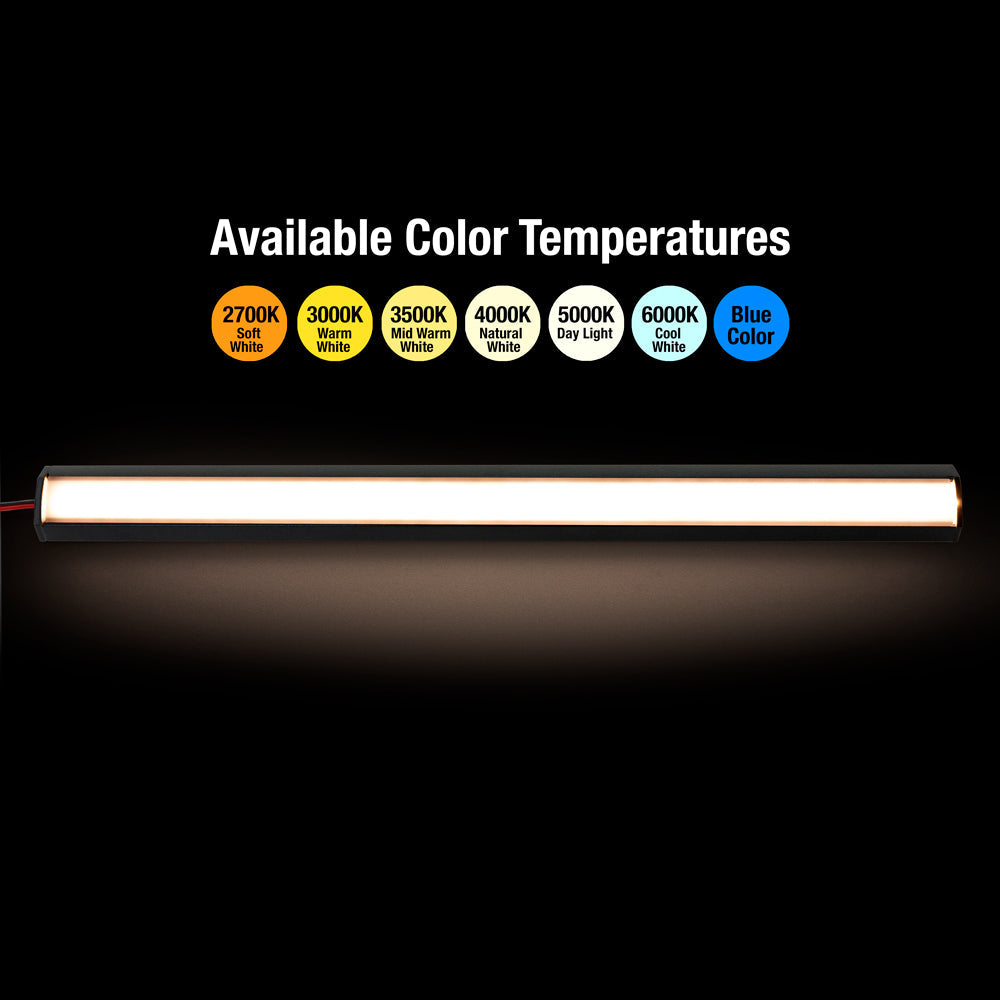 Corner Mount Black Aluminum Linear LED light 12V - C2B - GekPower