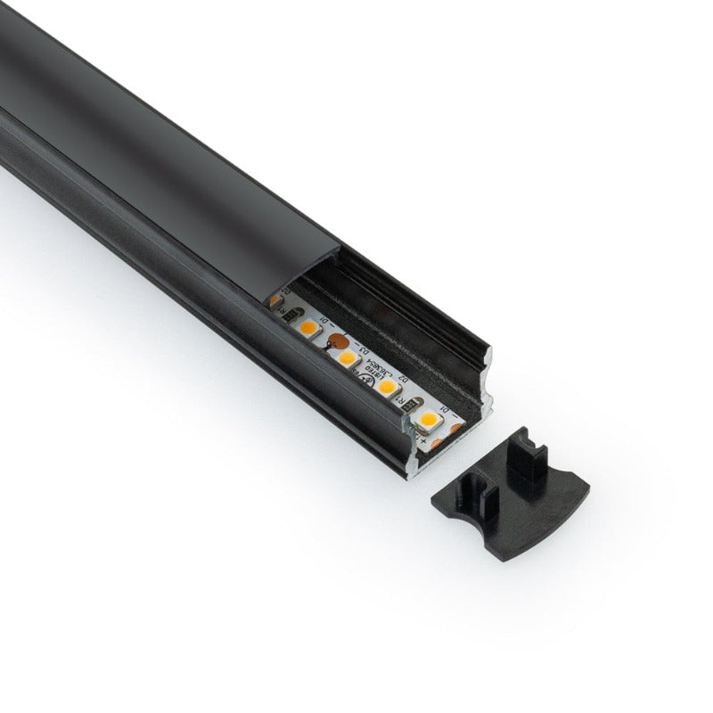 15mm Deep Dot-Free Surface Mount Black Aluminum Linear LED Light 12V - S4B - GekPower