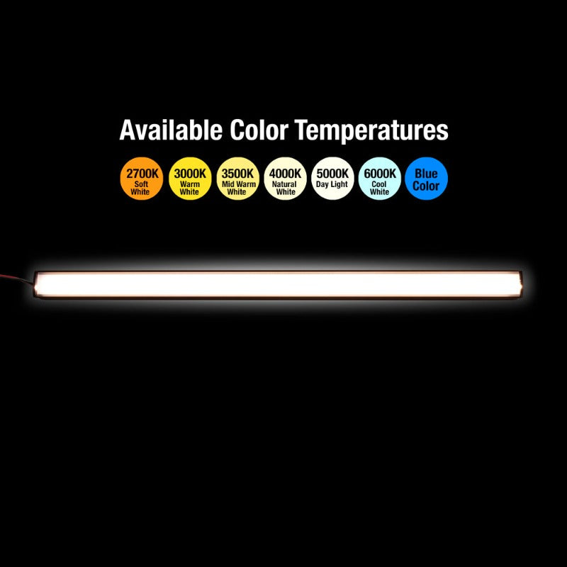 15mm Deep Dot-Free Surface Mount Black Aluminum Linear LED Light 12V - S4B - GekPower