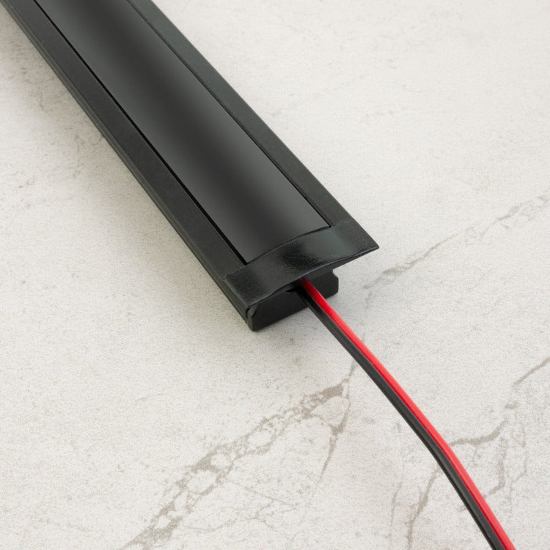 15mm Deep Dot-Free Recessed Black Aluminum Linear LED Light 12V - RF1B - GekPower