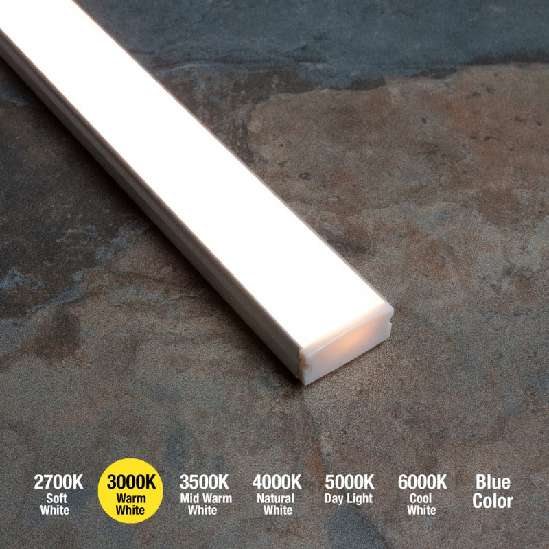 Low profile Silver Grey Aluminum Linear LED Light for under cabinet 12V - S5