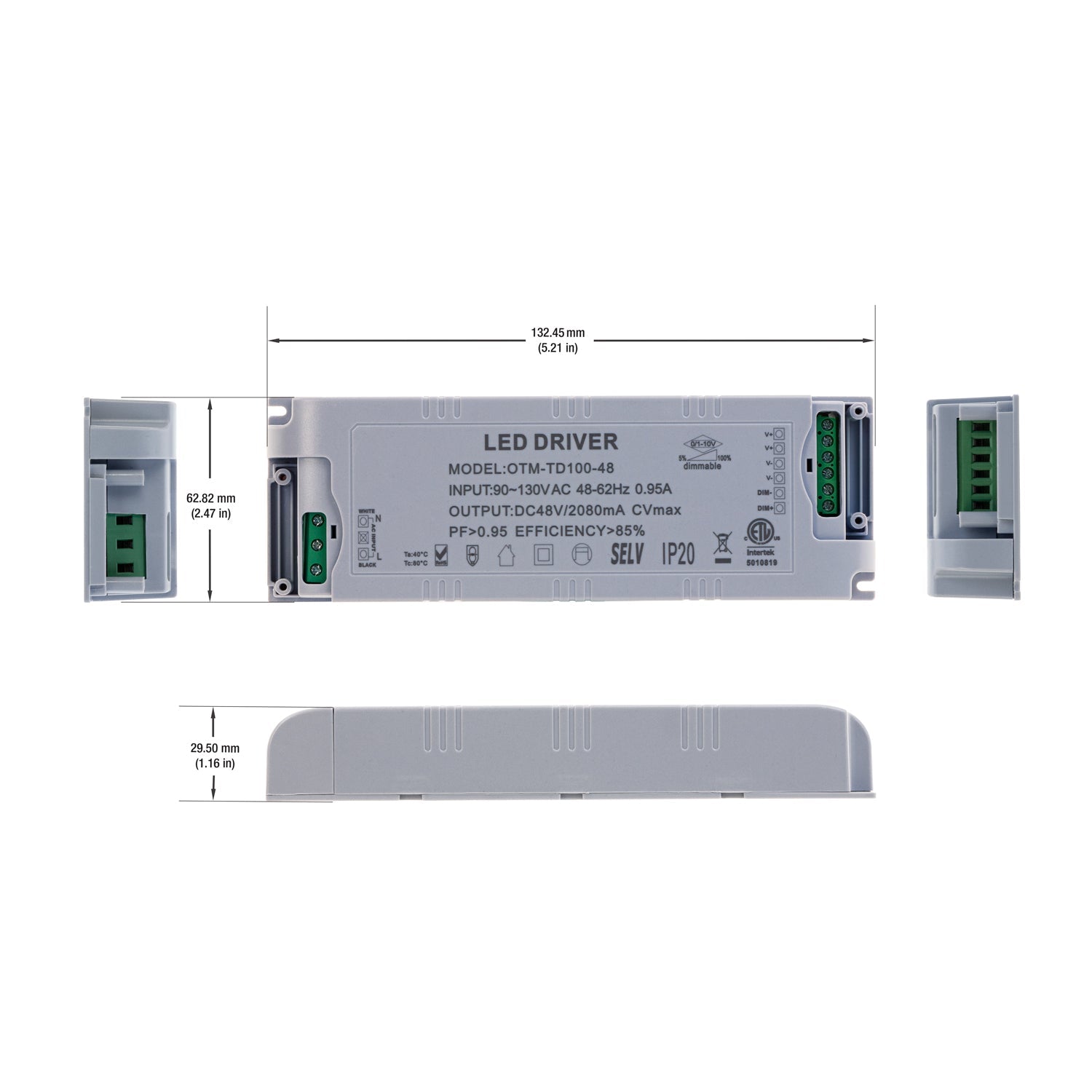 OTM-TD100-48 Constant Voltage LED Driver
