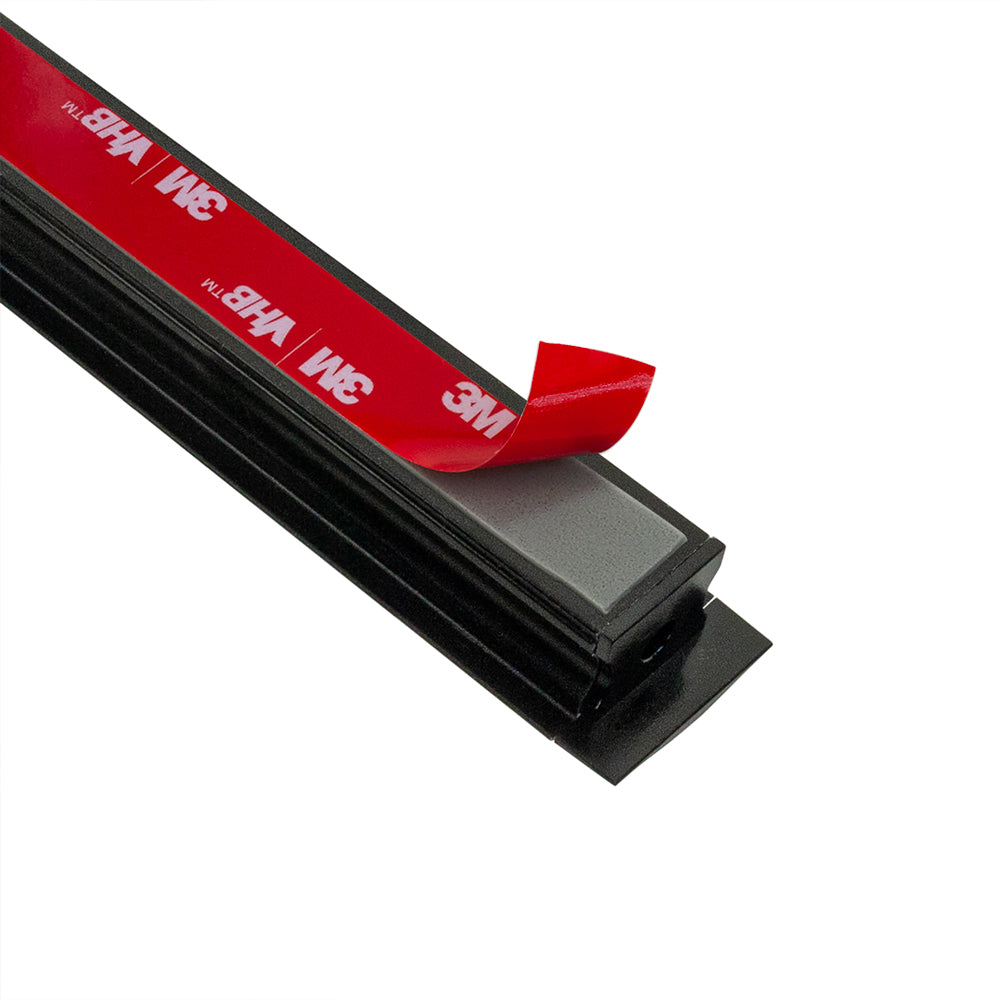 Deep Recessed Linear Aluminum LED Channel Black for LED Strips 2Meters(6.5ft) VBD-CH-RF1B-2