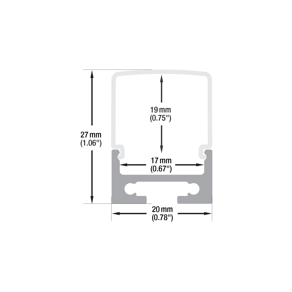 Linear Aluminum LED Channel for LED Strips VBD-CH-RF3-2