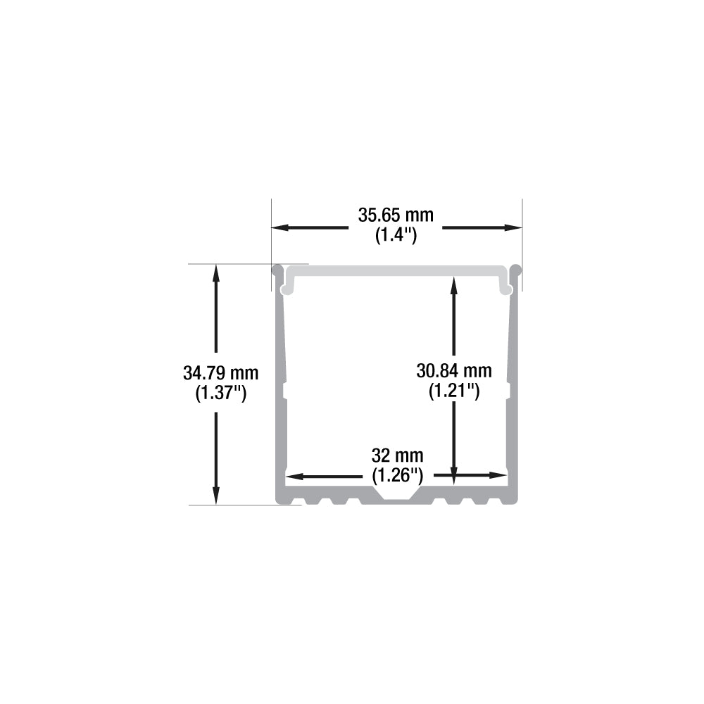 Diffuser Linear LED Channel for LED Strips VBD-CH-RF5-2