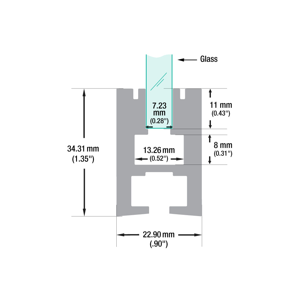 Linear Aluminum LED Channel for LED Strips VBD-CH-E1-2