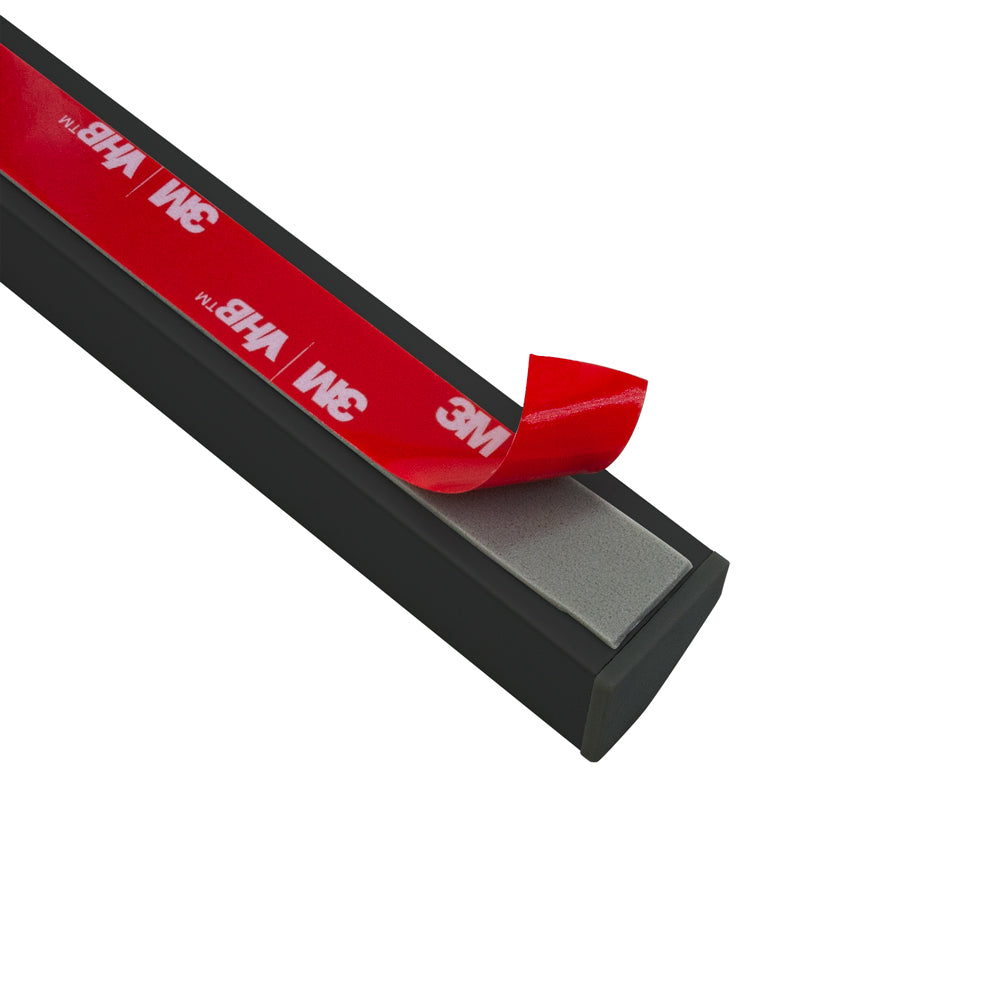 Corner Mount Black Aluminum Linear LED light for under cabinet 12V - C2B