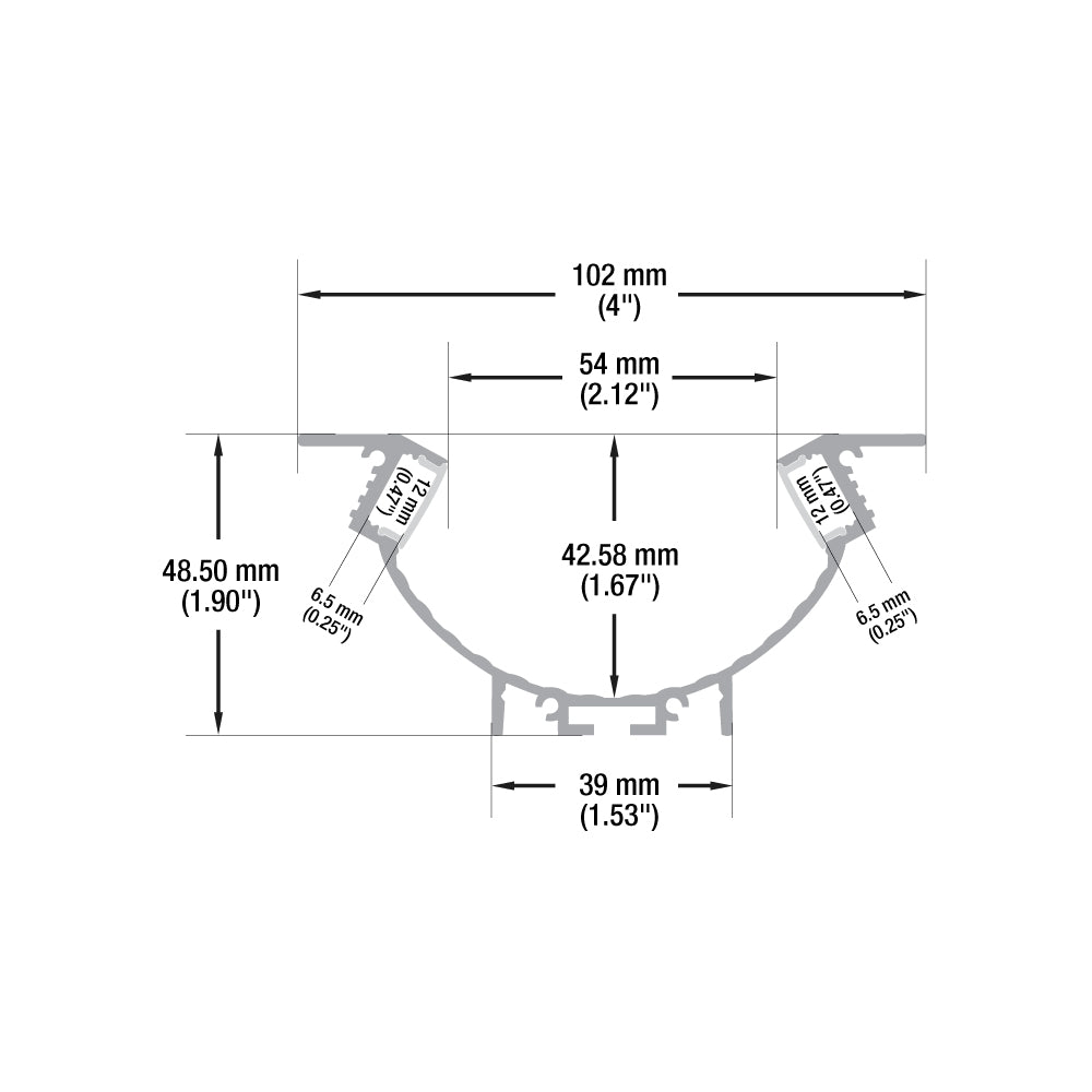 Diffuser Linear LED Channel for LED Strips VBD-CH-WC5-2