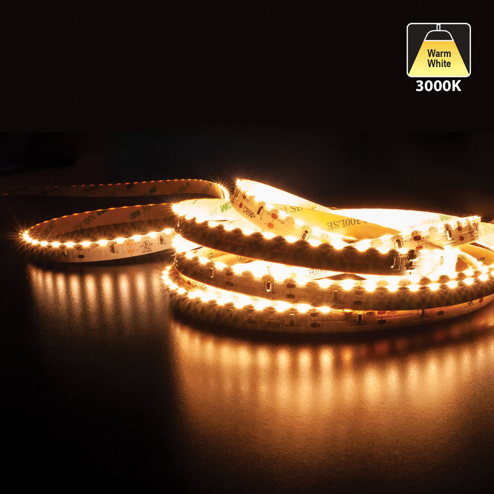 5M(16.4ft) Side Emitting Indoor LED Strip 315, 12V 3(w/ft) 329-402(Lm/ft) 120(LEDs/m) CCT(3K, 5K, Green) - GekPower