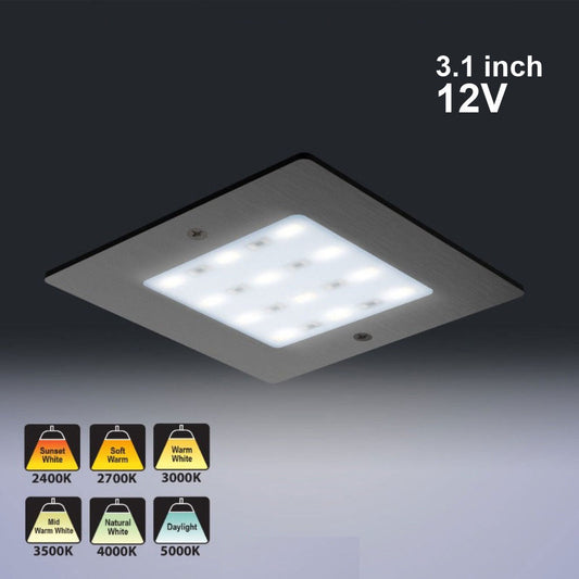 VBUN-S50-12V Black Square Ultrathin Cabinet Lights