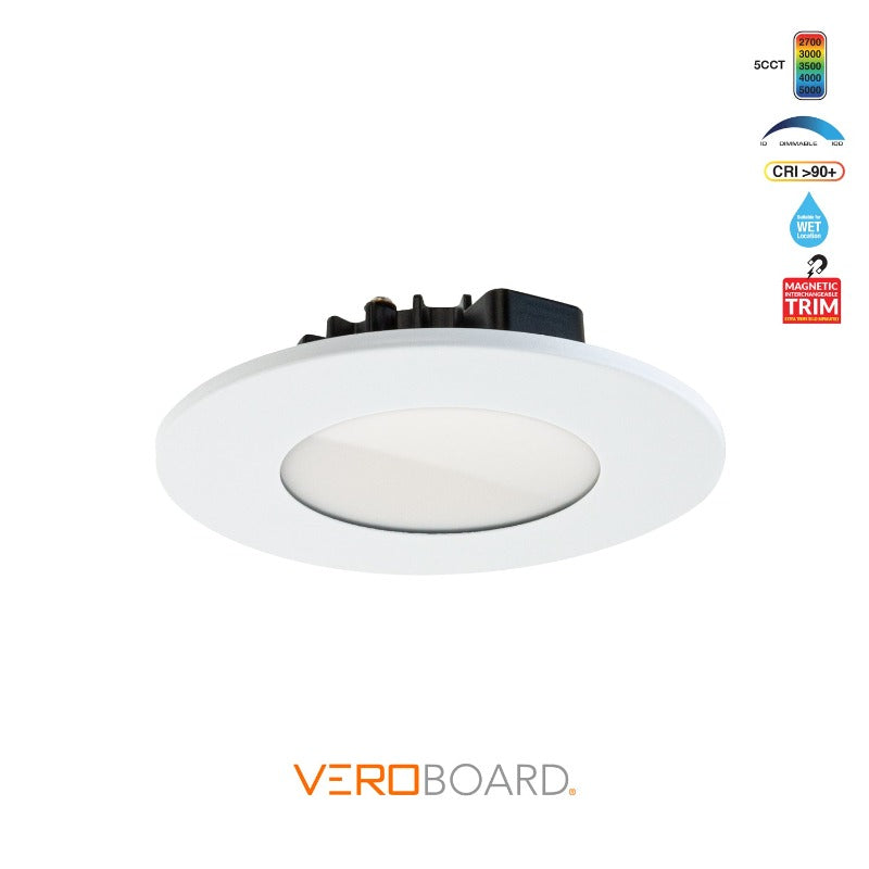 4 inch Round Recessed LED Downlight / Ceiling Light LED-S8W-5CCTWH-MT, (5CCT) 120V 8W , Gekpower