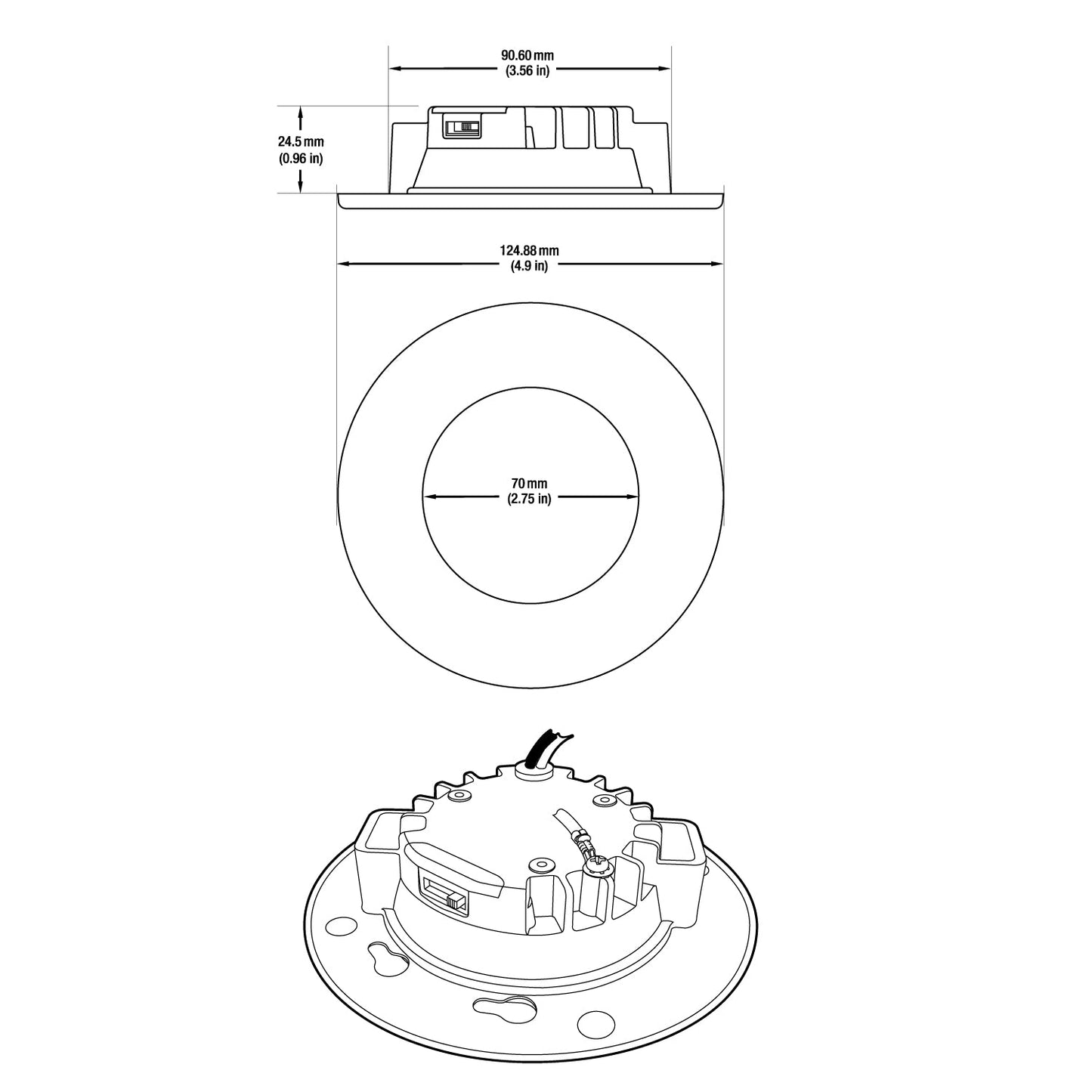 4 inch Round Recessed LED Downlight / Ceiling Light LED-S8W-5CCTWH-MT, (5CCT) 120V 8W , Gekpower
