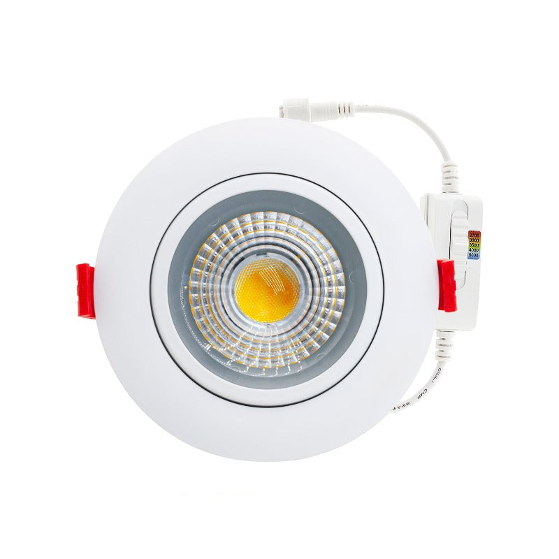 4 inch Round Recessed Gimbal Downlight/ Ceiling Lights AD-LED-4-S12W-1224V-5CCTWH-EY, (5CCT) 12-24V 12W, gekpower