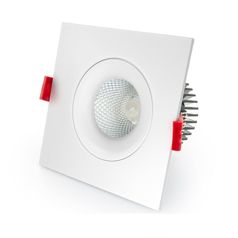 3.5 inch Regressed Square Gimbal Downlight/ Ceiling Lights AD-35S12W-1224V-5CCTWH-REY-SQ, (5CCT) 12-24V 12W, gekpower