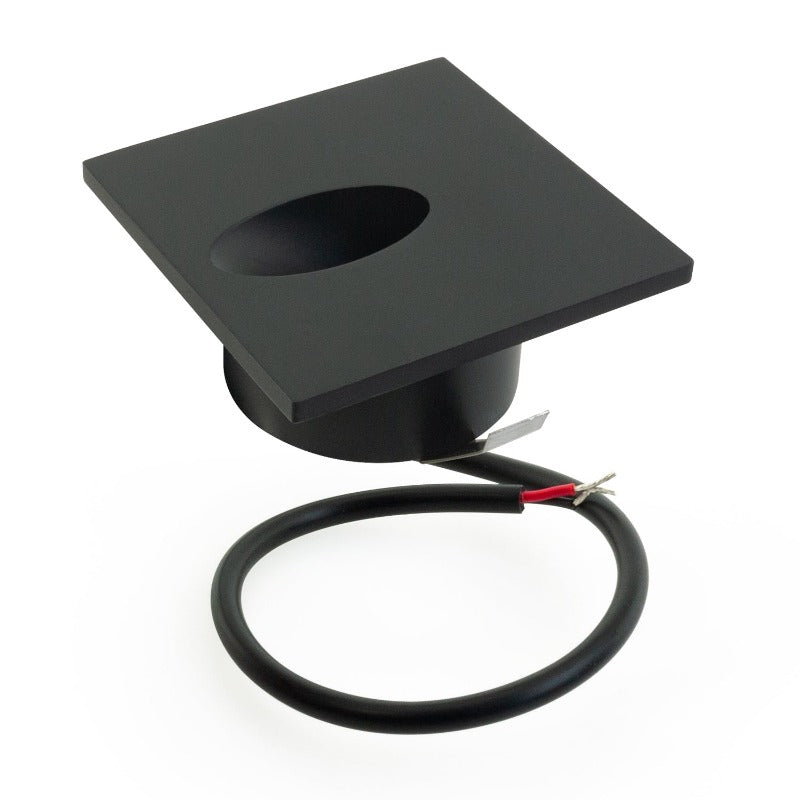 Square LED Step Light/ Pathway Light 12V 1W Black