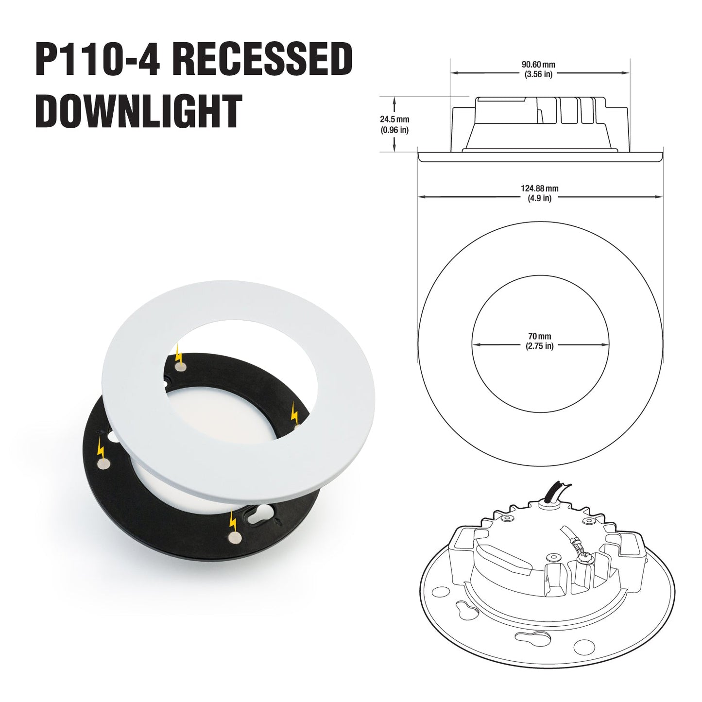 4 inch Round Recessed LED Downlight / Ceiling Light