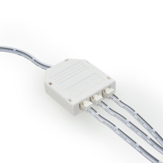 3 Way Distributor Box 2-pin DuPont Terminal for LED Cabinet Lights Type LED3