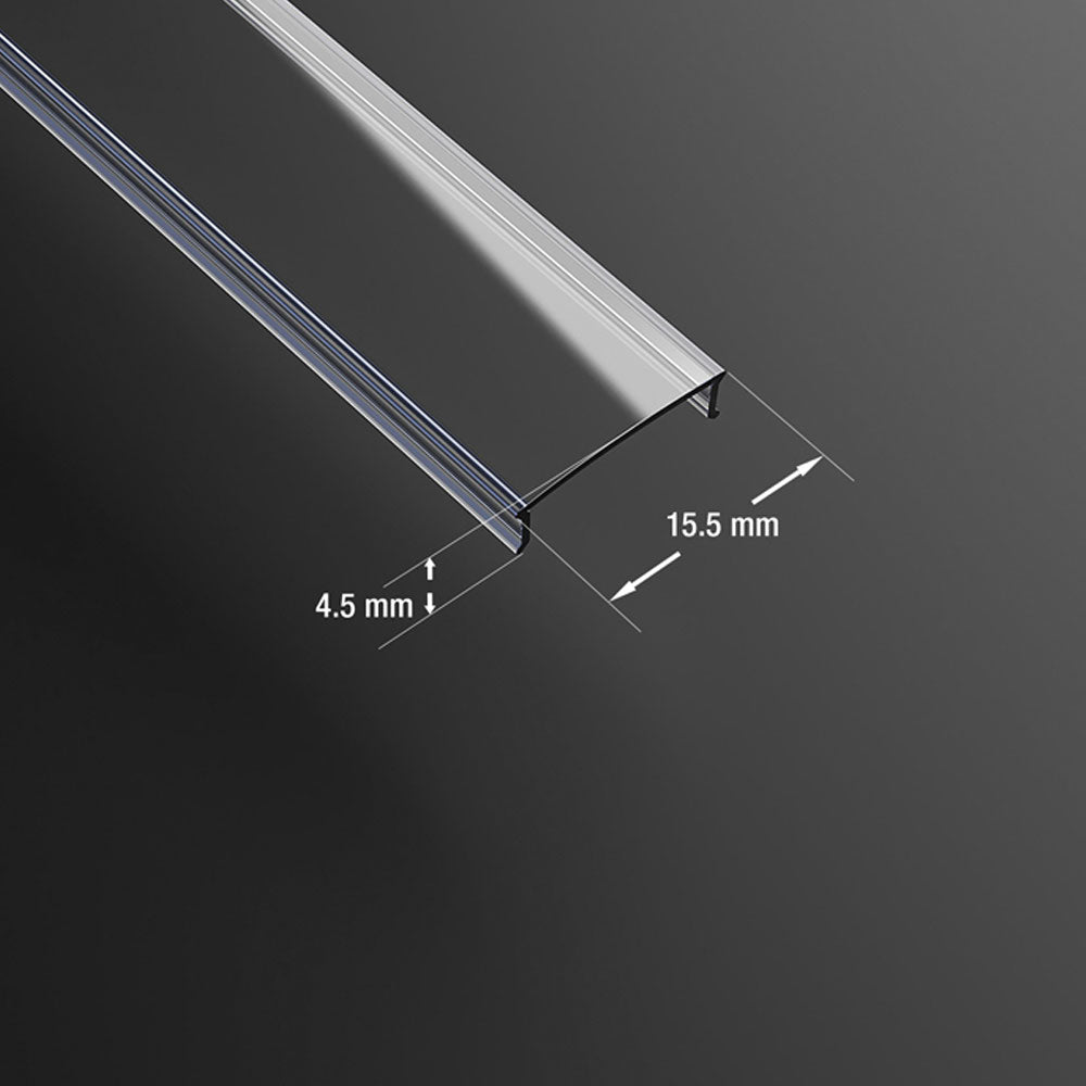 PC Clear Cover for S4 and RF1 LED Channels, 2.4meter (94.4inches)