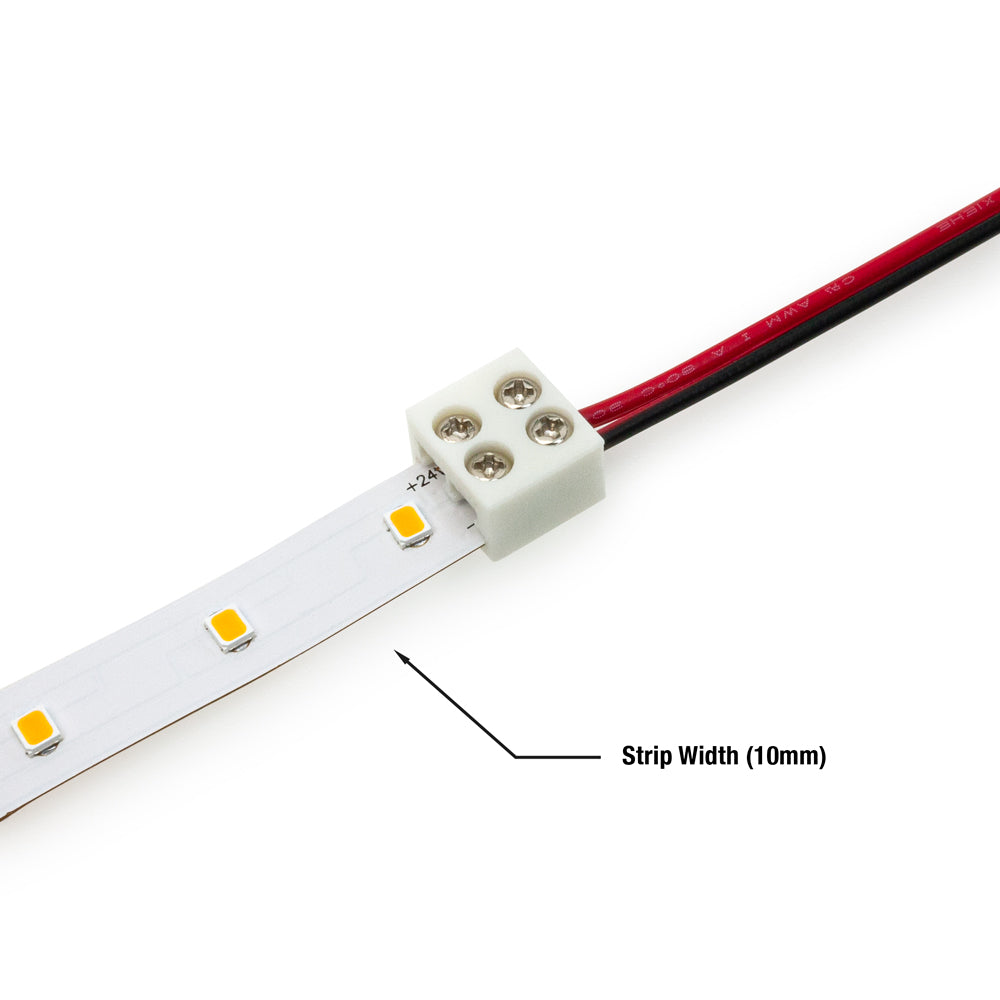 10mm LED Strip to Wire Screw Connectors