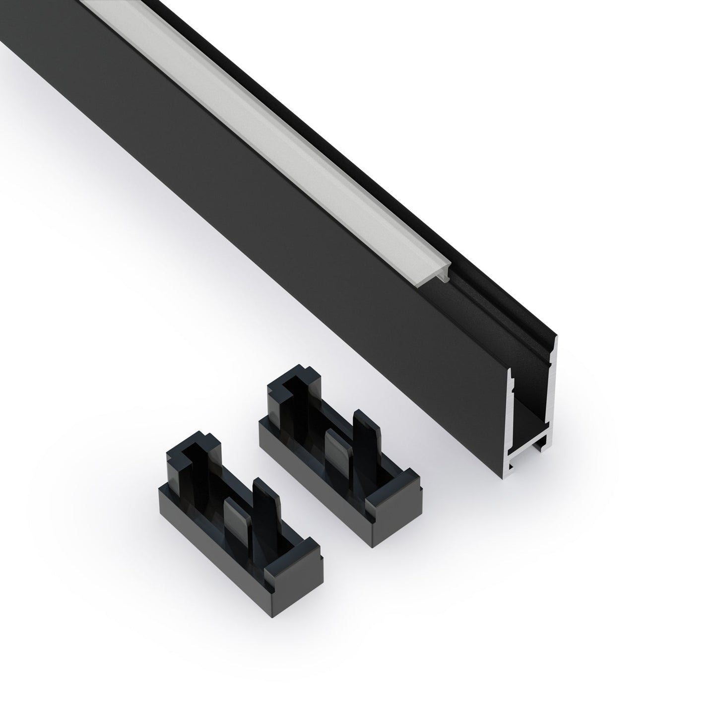 Narrow Black hanging Aluminum LED Channel VBD-CH-H1, 1Meters (3.2ft), Gekpower