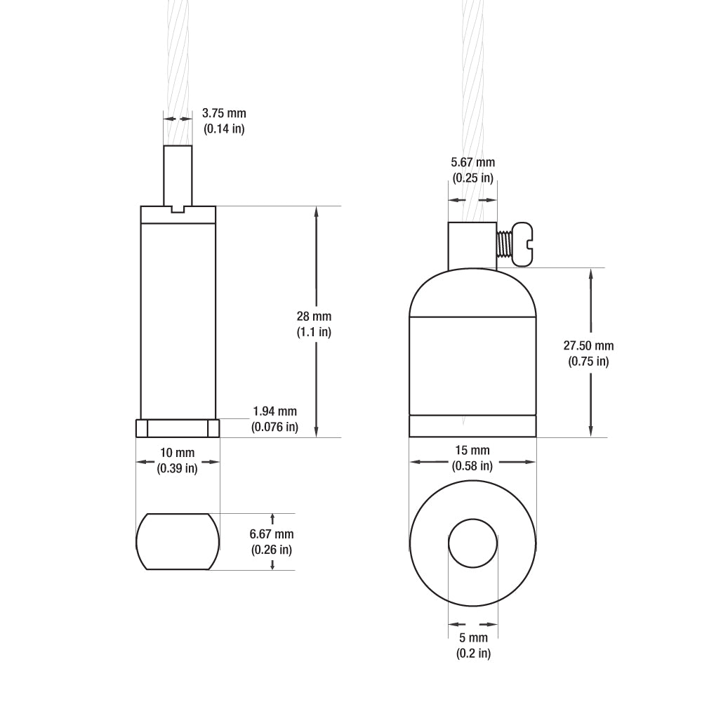 Adjustable Aircraft Cables for Hanging Aluminum Channels