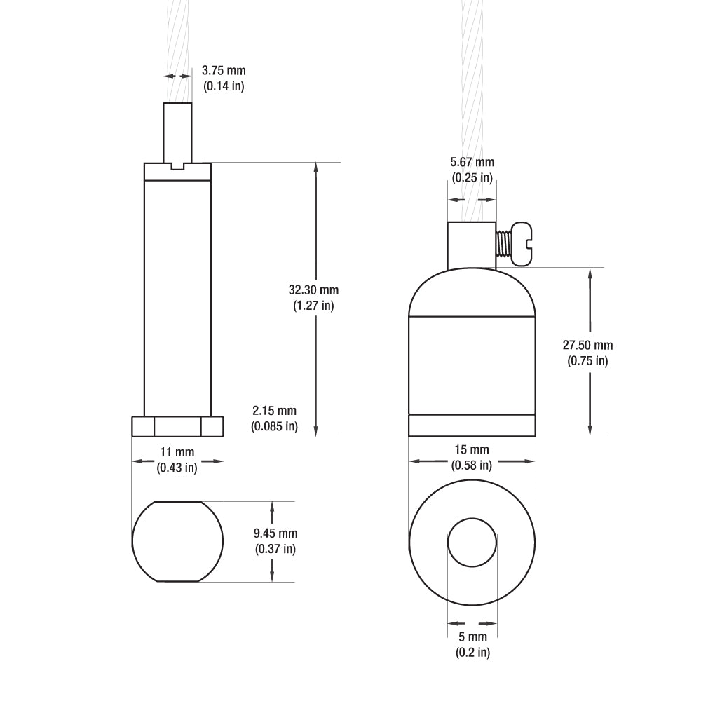 Adjustable Aircraft Cables for Hanging Aluminum Channels